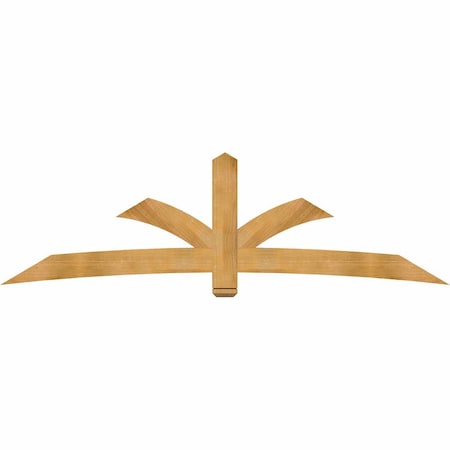 Ekena Millwork Davenport Timber Gable Bracket, Western Red Cedar, 108"W x 31 1/2"H x 2"D x 6"F, 7/12 Pitch GBW108X31X0206DAV00RWR